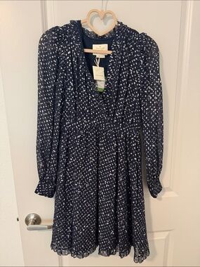 kate spade Navy Blue Floral Midi Dress 👗